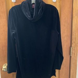 Skirt and cowl neck top large denim and co